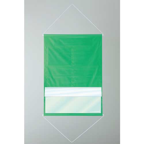 緑十字 工事管理用垂れ幕（フリー掲示板） Ａ４用×６ 若草色 ＫＫＭ