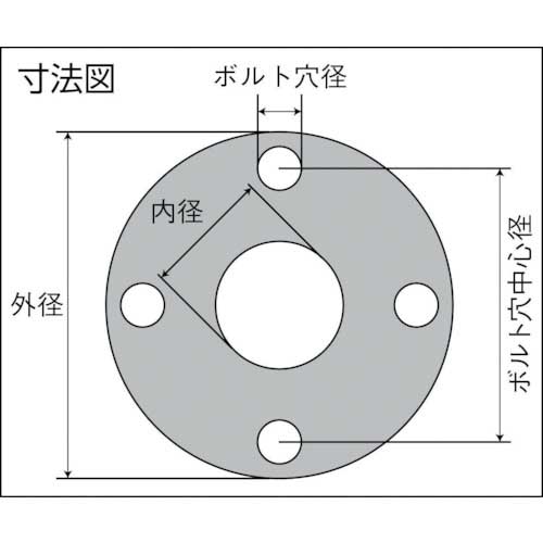 ニチアス ジョイントシートガスケット TOMBO NO.1120 全面 呼び径(A)：32 1120-10K-32A-3T-FF