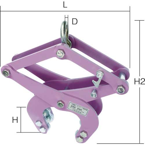 スーパー コンクリート二次製品用吊クランプ(カム式) 容量：250kg CGC
