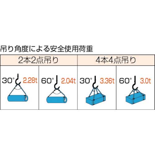 TRUSCO Wスリング Bタイプ 片端シンブル入り 12mmX3m GRB-12S3の通販