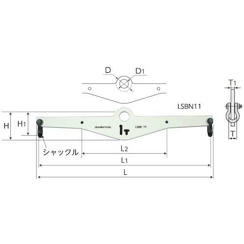 スーパー 天秤 基本使用荷重1t スパン位置1000・1500mm LSBN11.5の通販