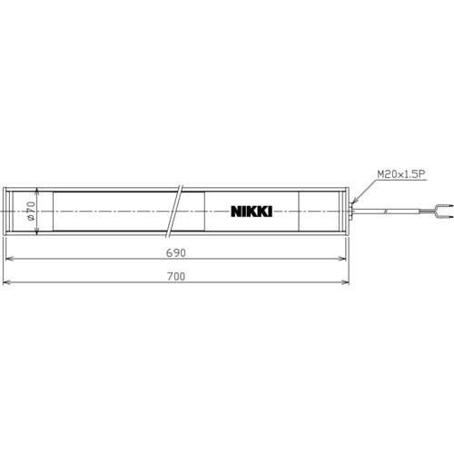 【廃番】日機 防水型LED照明灯 22W AC100～240V NLL36CG-AC