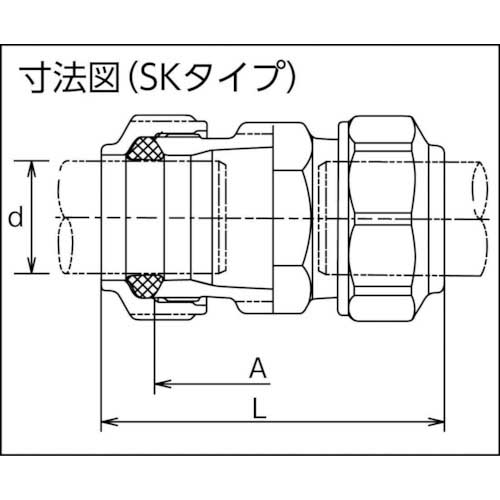 SKカワニシ 塩ビ管用継手 ネオSKソケットV100 SK-S-V100