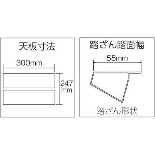 TRUSCO はしご兼用脚立 アルミ合金製・脚カバー付 高さ1.69m THK-180の