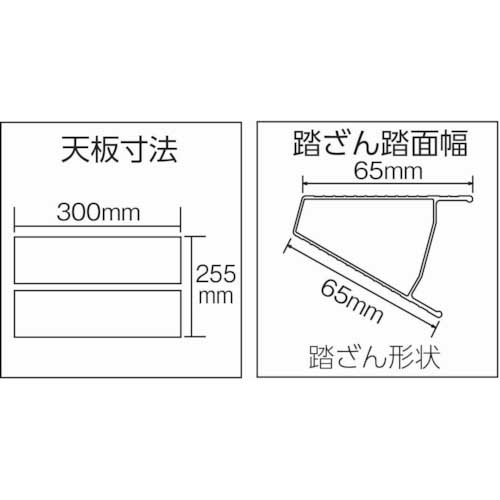 TRUSCO はしご兼用脚立 アルミ合金製脚カバー付 高さ0.81m TPRK-090の