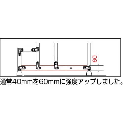 TRUSCO 作業用踏台 アルミ製・高強度タイプ 1段 ブラック TSF-153-BKの