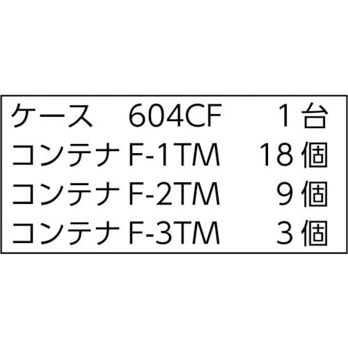 TRUSCO パーツケース バンラックケースCF型 F-1TMX18個F-2X9F-3X3個付