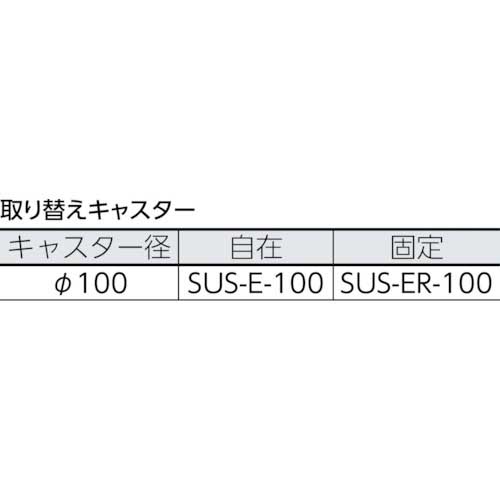 TRUSCO オールステンレス台車 コーナーC付 900X600 φ100NU AS-2B-100NU