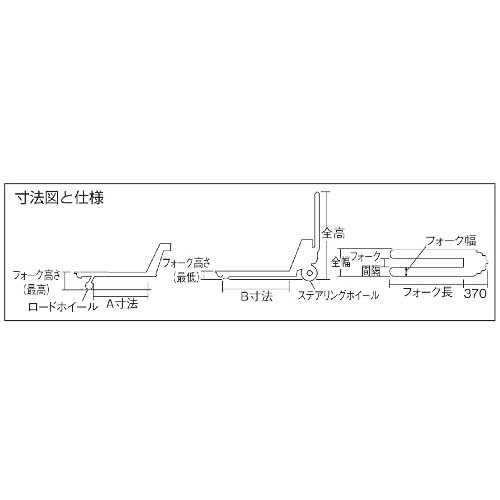 ビシャモン 1本フォーク式ハンドパレットトラック 均等荷重800kg