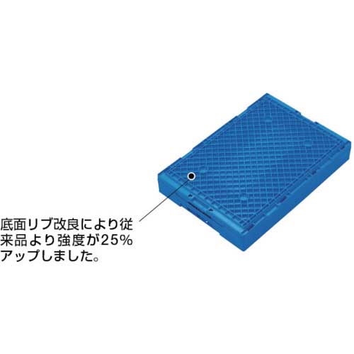 TRUSCO オリコン α折りたたみコンテナ 50L ダークブルー CR-S50N