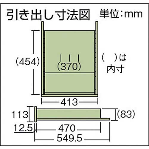 TRUSCO 作業台用キャビネット 4段 グリーン D-4Zの通販｜現場市場