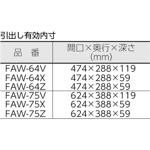 TRUSCO ツールワゴン ファルコンワゴン 1段引出 600X400 ヤング