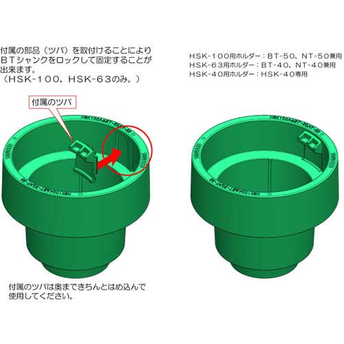 TRUSCO ツーリングフレーム HSK100A BT50 NT50兼用 7個収納 HSK100-8の