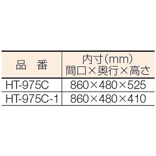 TRUSCO 移動式保管庫 引出2個付 900X500XH750 HT975C1 [r21][s9-833]-