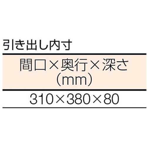 アズマ 片面引出し付作業台スノコ板付 600×450×800 KTO-600の通販