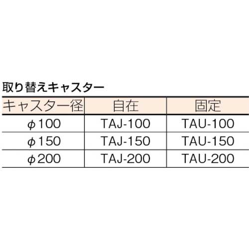 TRUSCO 鋼鉄製運搬車 1400X750 Φ200鋳物車輪 ストッパー付 OHN-1LSの