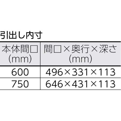 TRUSCO ツールワゴン フェニックスワゴン 省音 600X400XH740 1段引出付