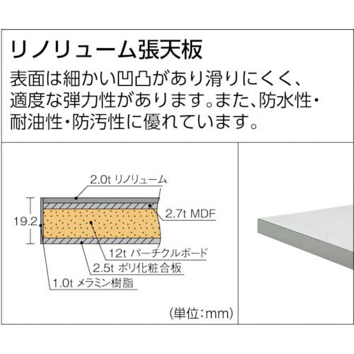 TRUSCO RAE型作業台 1800X900 Φ75キャスター付 ダークグレー色 RAE