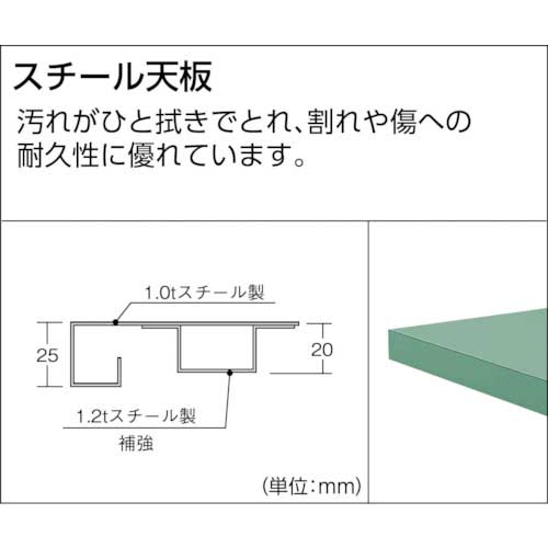 TRUSCO SAE型作業台 900X600 Φ75キャスター付 SAE-0960C75の通販｜現場市場