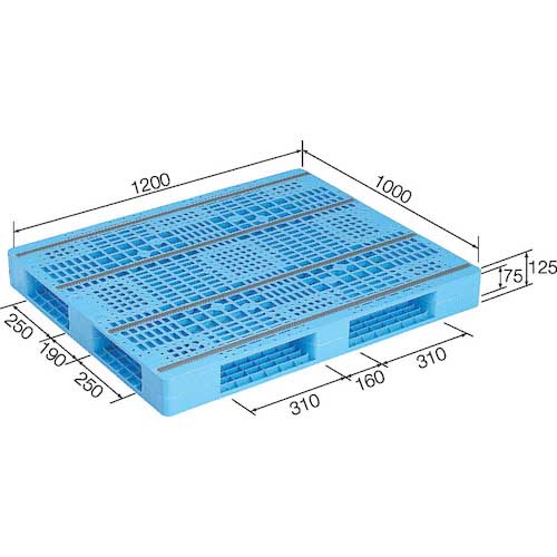 サンコー 樹脂パレット(自動倉庫対応) プラスチックパレット 812059 R4