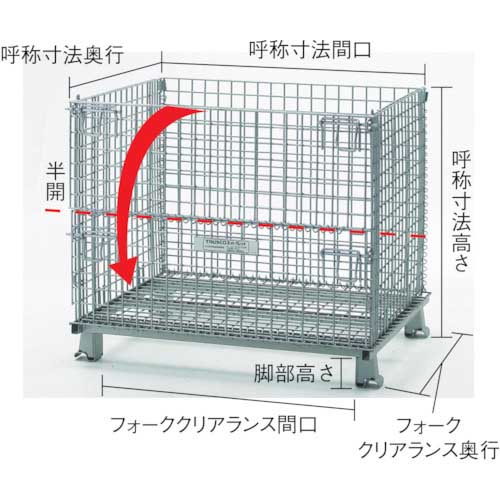 TRUSCO ネットパレット 1000X800X850 クロムフリー T0810Gの通販｜現場市場