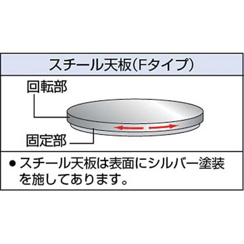 ＴＲＵＳＣＯ 回転台 １００Ｋｇ型 Φ４００ スチール天板 TC40-10F