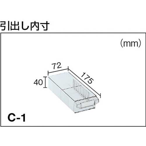 TRUSCO ウォールユニットコンビWUN型パーツケース 792X240XH314 引出