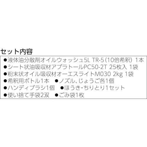 JOHNAN 油吸収材 【路面用油漏れ】緊急対策セット KS201の通販｜現場市場