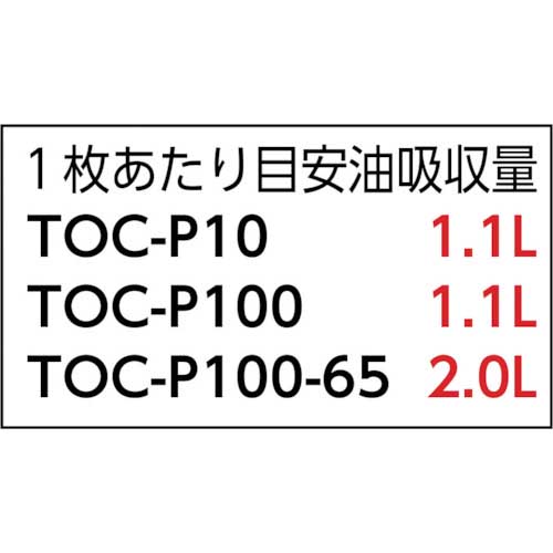 TRUSCO オイル吸収PPシート 500X500mm 100枚入 TOC-P100の通販｜現場市場