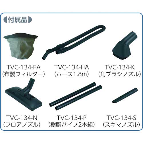【廃番】TRUSCO 乾湿両用クリーナーTVC134A用角ブラシ TVC-134-K