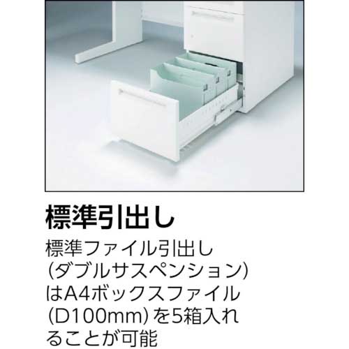 ウチダ SCAENA/片袖デスクSK117A4-3LSK OW/PW 5-110-2260