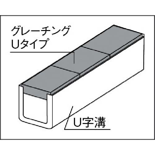 サンコー プラスチックグレーチングU＃300 805272 グレー SKGL-U300-GL