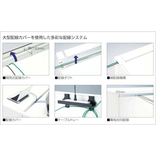 ナイキ 平デスク 間口1600×高さ720mm ホワイト XEHH167F-WHの通販