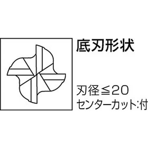 三菱K 4枚刃バイオレットファイン ハイスラフィングスクエアエンドミル