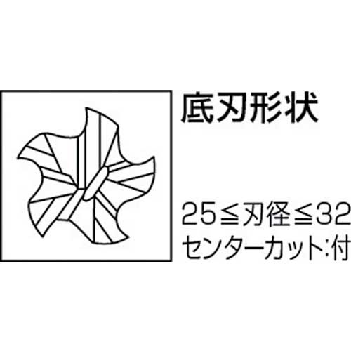 三菱K 5枚刃バイオレットファイン ハイスラフィングエンドミルショット刃長(S)25mm VASFPRD2500