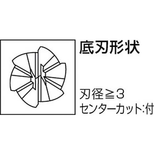 三菱K 6枚刃インパクトミラクル 超硬スクエアエンドミルミディアム刃長