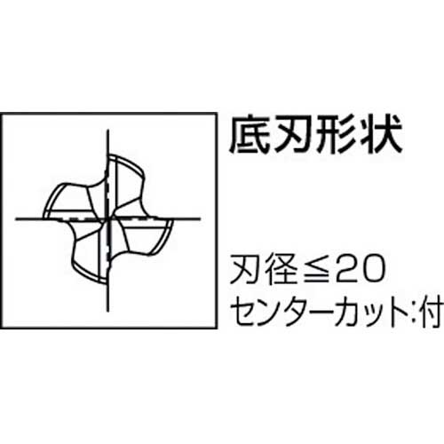 OSG VコートXPMラフィング深彫り用 ショート ファインピッチ 4刃 刃径