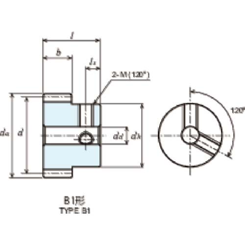 KG 平歯車 形状B1 モジュール1 歯数32 歯幅6mm 穴径Φ8mm S1S 32B-A-0608