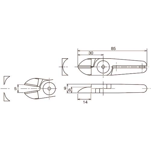 廃番】ベッセル 樹脂用ストレート刃 適応機種：GT-NWR10、NWS10 NW10AJ