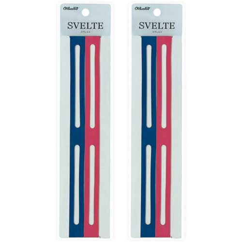 オーバンド ゴムバンド SVELTE(スヴェルト) 2本入 番手♯55×16mm ネイビー/ワインレッド GRC-060-MX