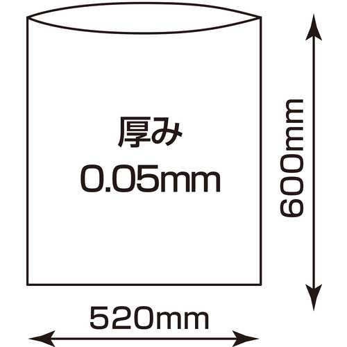 TRUSCO 7層バリア防臭袋 20L 0.05mm厚 10枚入 600X520mm 7SBB20-10の