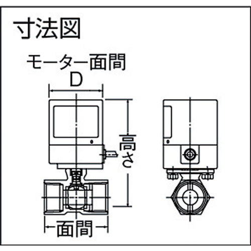 キッツ 小型電動バルブ呼び径15A (1/2インチ) EA100UTE15A