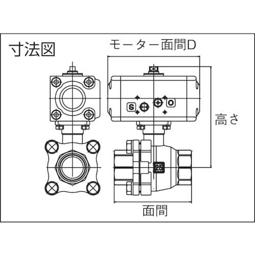 【廃番】ハマイ ステンレス製空圧自動ボールバルブ(フルボア) LAS-157-15RC