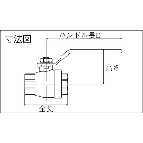 HAMAI ステンレス製禁油処理ボールバルブ(フルボア) 呼び径A15 TSS-30-15RC