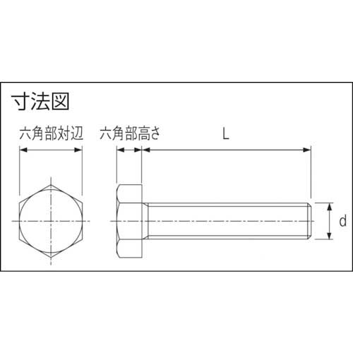 TRUSCO ポリフェニレンサルファイド(PPS) 六角ボルト M6X15 50本入