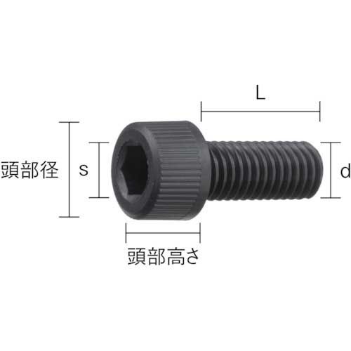 TRUSCO ガラス繊維強化ポリアミドMXD6 RENY黒 六角穴付ボルト M5X30 50