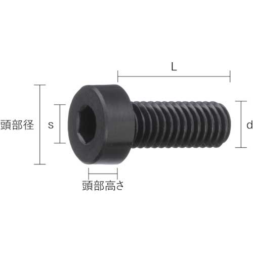 TRUSCO ガラス繊維強化ポリアミドMXD6 RENY黒 六角穴付低頭ボルト