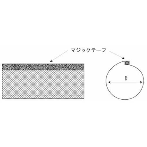 TRUSCO 編組チューブ(面ファスナー式)40mmX5m BTM40-5の通販｜現場市場