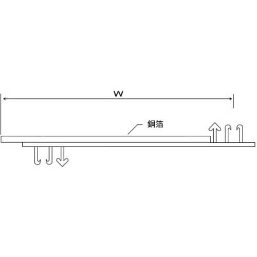 TRUSCO 銅箔シールドチューブ レールタイプ 60Φ 長さ25m CPFR60-25の