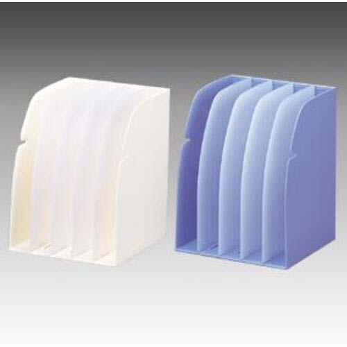 LIHIT ブックスタンド 5仕切り A4 白 G1650-0